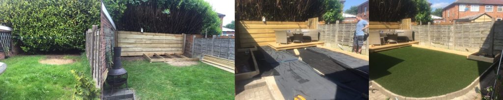 Artificial grass installation process – from patchy lawn to full garden transformation in Fylde